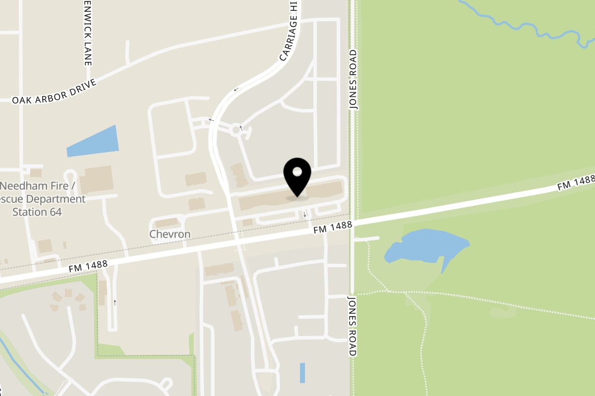 Map showing the location of Madame Brioche on 2400 FM 1488 Ste 100 in Conroe